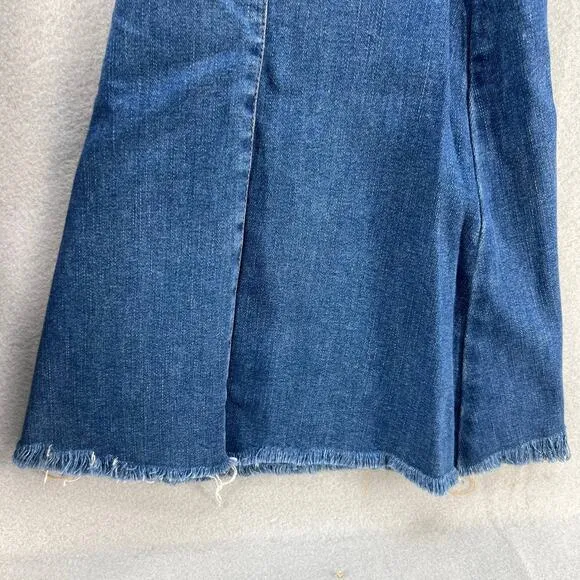 Judy Blue Women's Super Flare Raw Hem Size 7/28 Medium Denim Wash JB88204