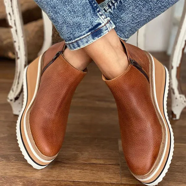 Kamala | Casual Wedge Ankle Boots