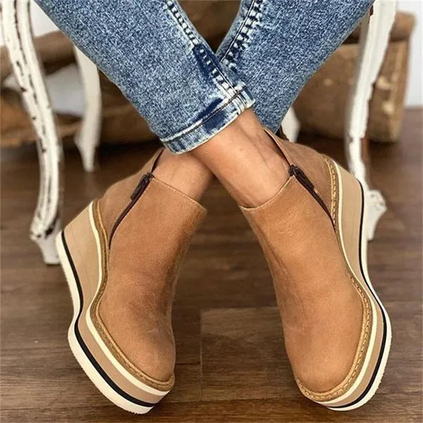 Kamala | Casual Wedge Ankle Boots
