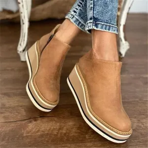 Kamala | Casual Wedge Ankle Boots
