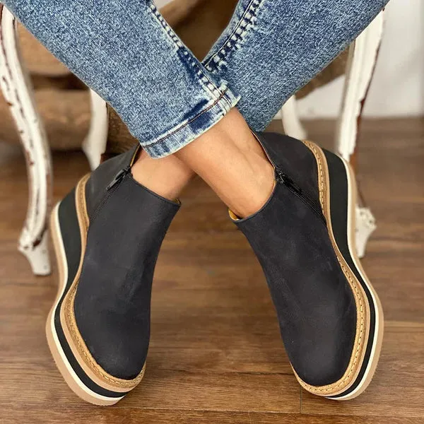 Kamala | Casual Wedge Ankle Boots