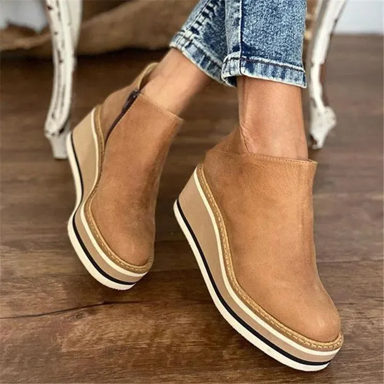 Kamala | Casual Wedge Ankle Boots