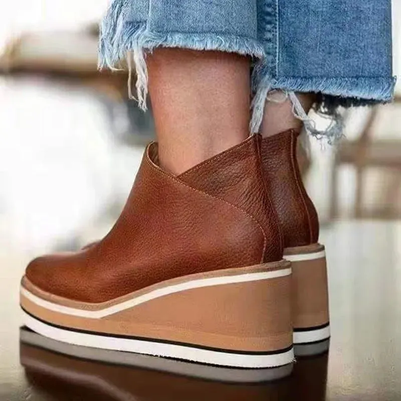 Kamala | Casual Wedge Ankle Boots