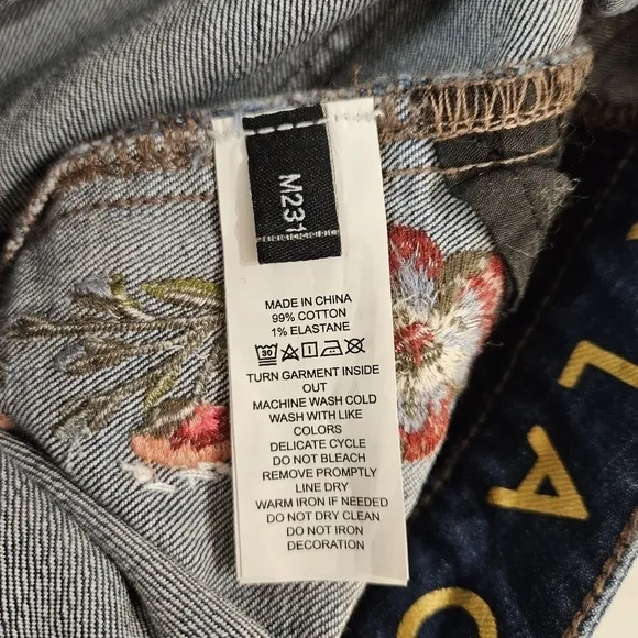 Kate Spade Broome Street Ditsy Embroidered Denim Cropped Jeans