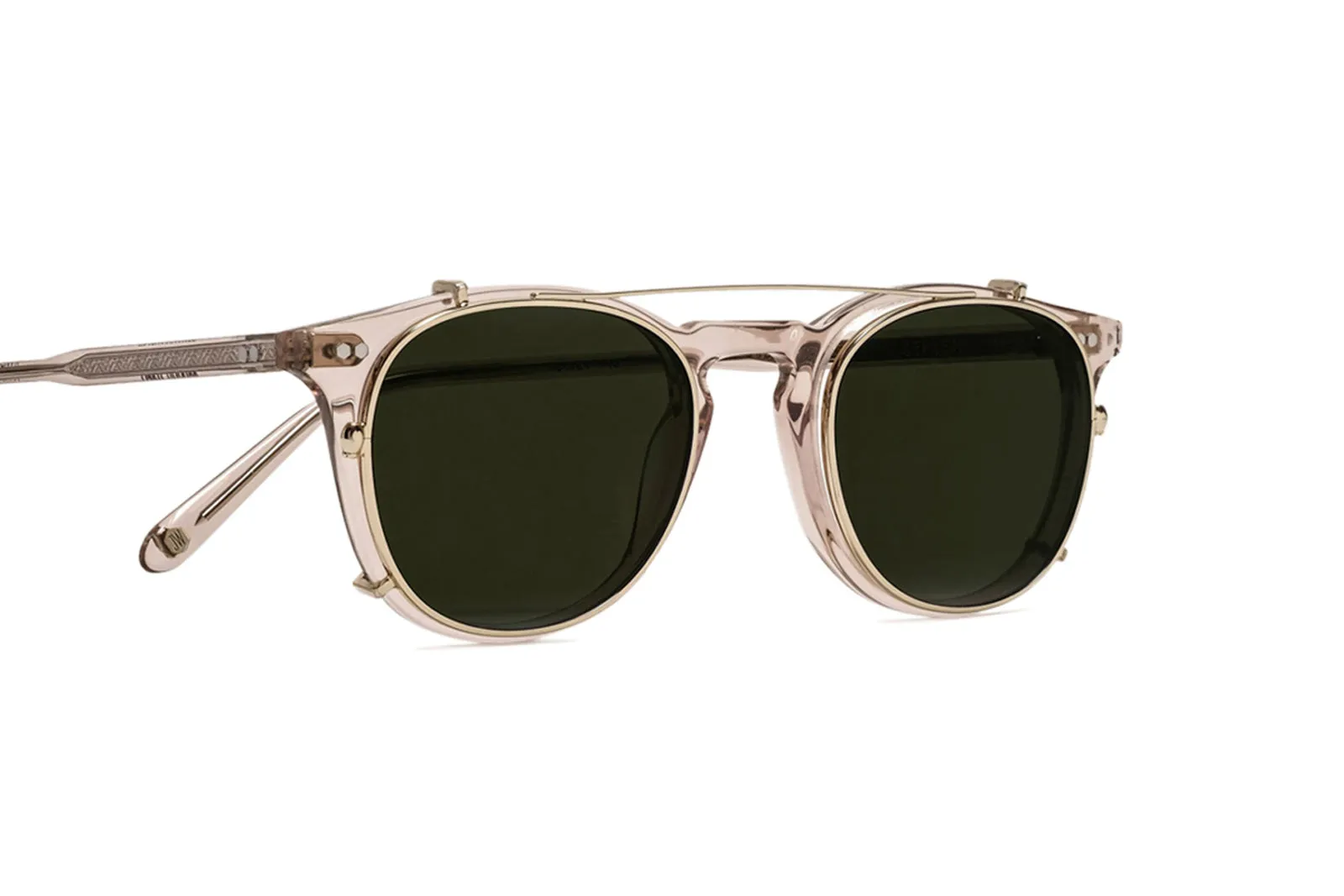 Kepler Clip Sunglasses - Gold Green