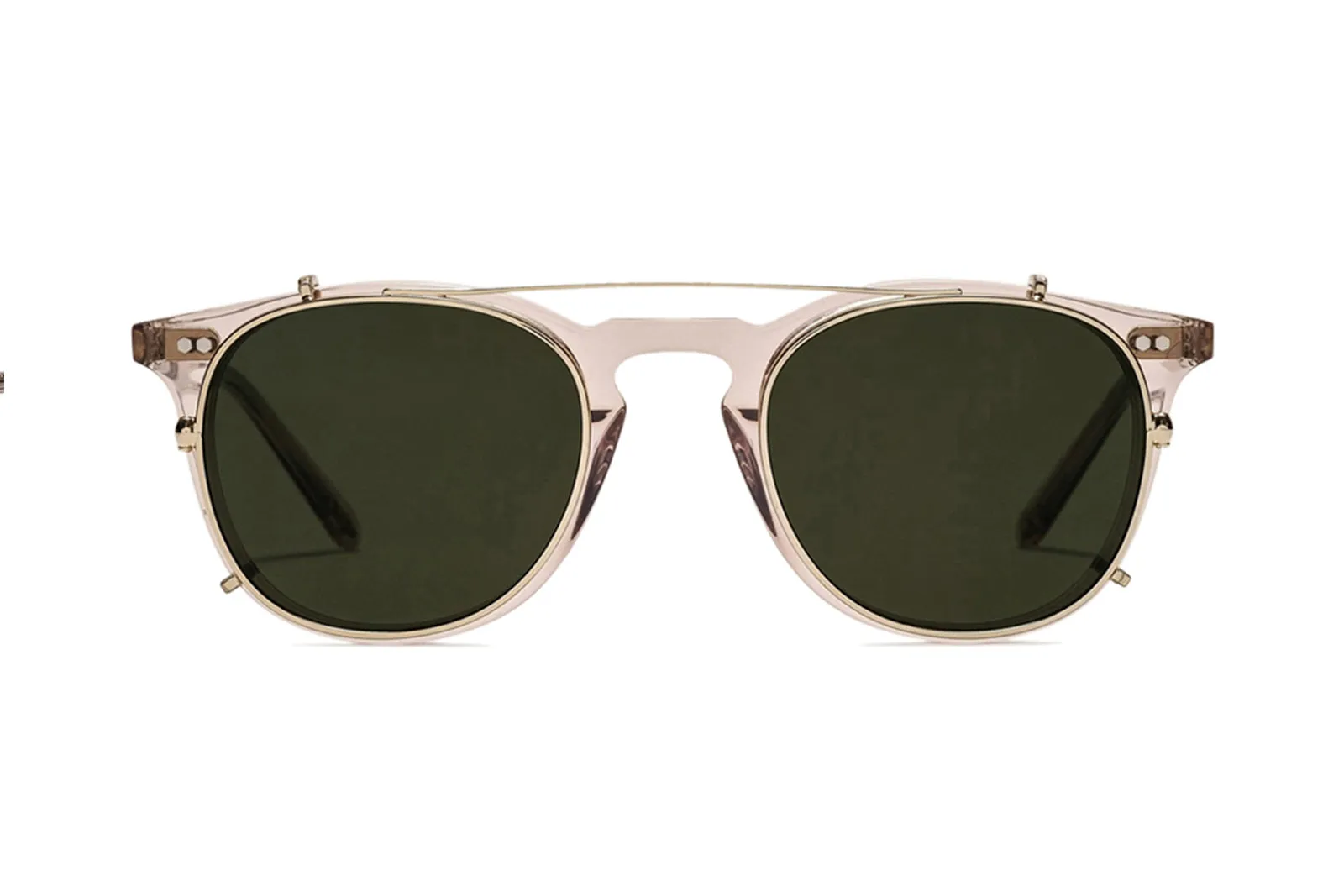 Kepler Clip Sunglasses - Gold Green