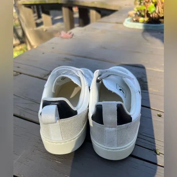 🖤KIDS VEJA V-10 3 STRAP VELCRO SNEAKERS WHITE BLACK SHOES EU 30 12.5