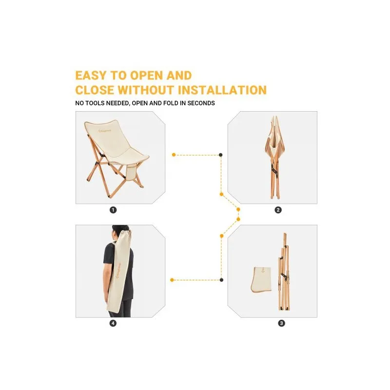 KingCamp - Baobab Beechwood Cotton Cover Chair