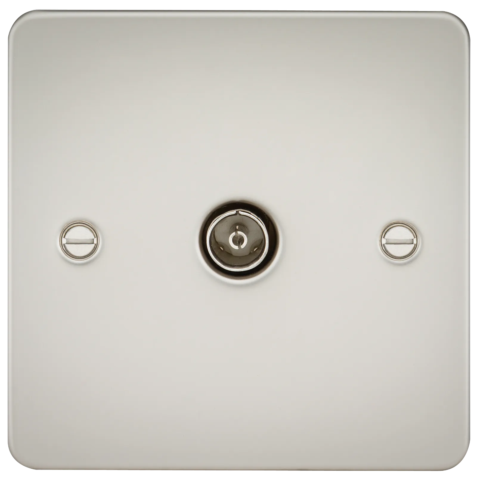 Knightsbridge FP0100PL Flat Plate 1G TV Outlet (Non-Isolated) - Pearl