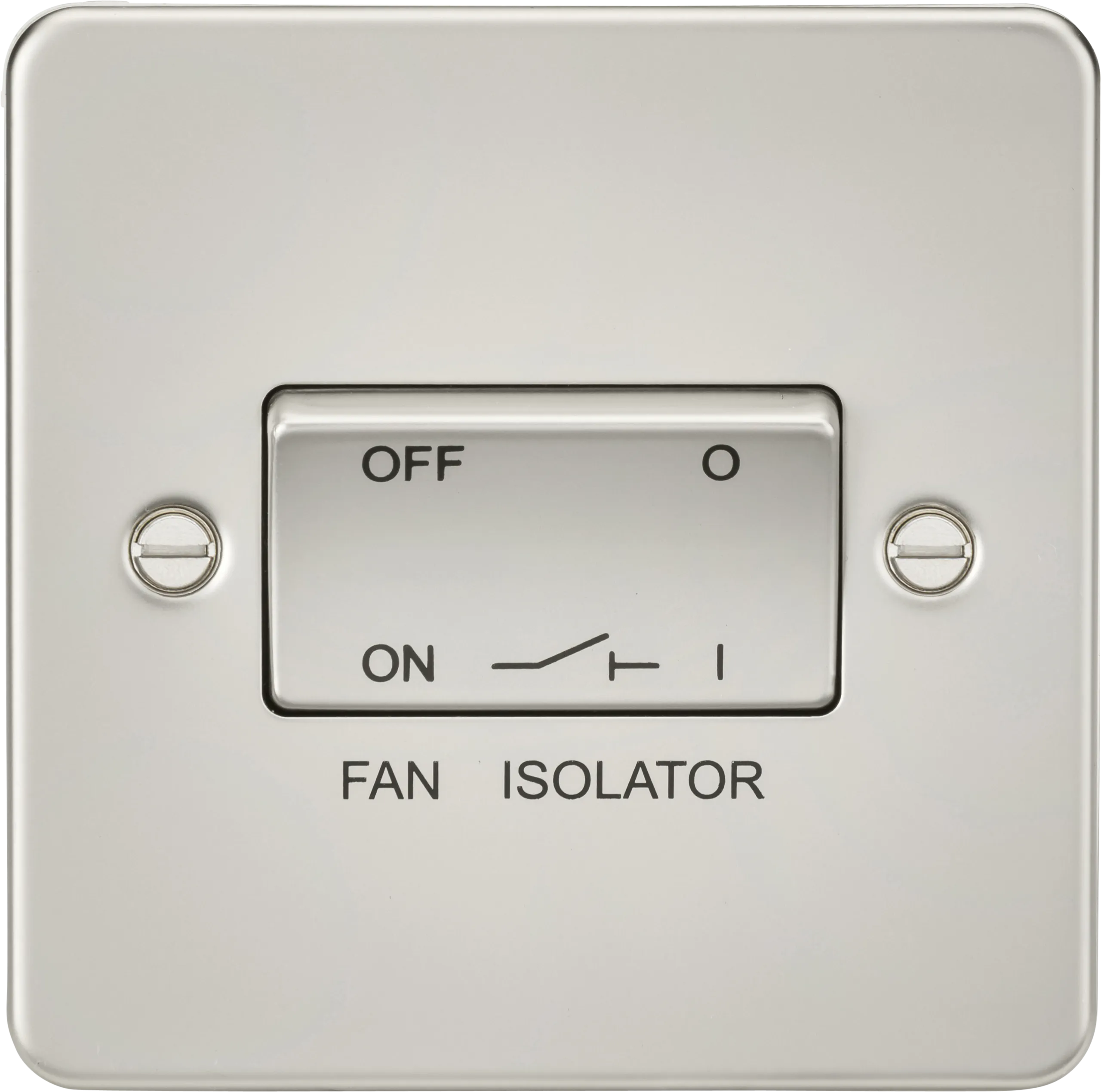 Knightsbridge FP1100PL Flat Plate 10AX 3 Pole Fan Isolator Switch - Pearl