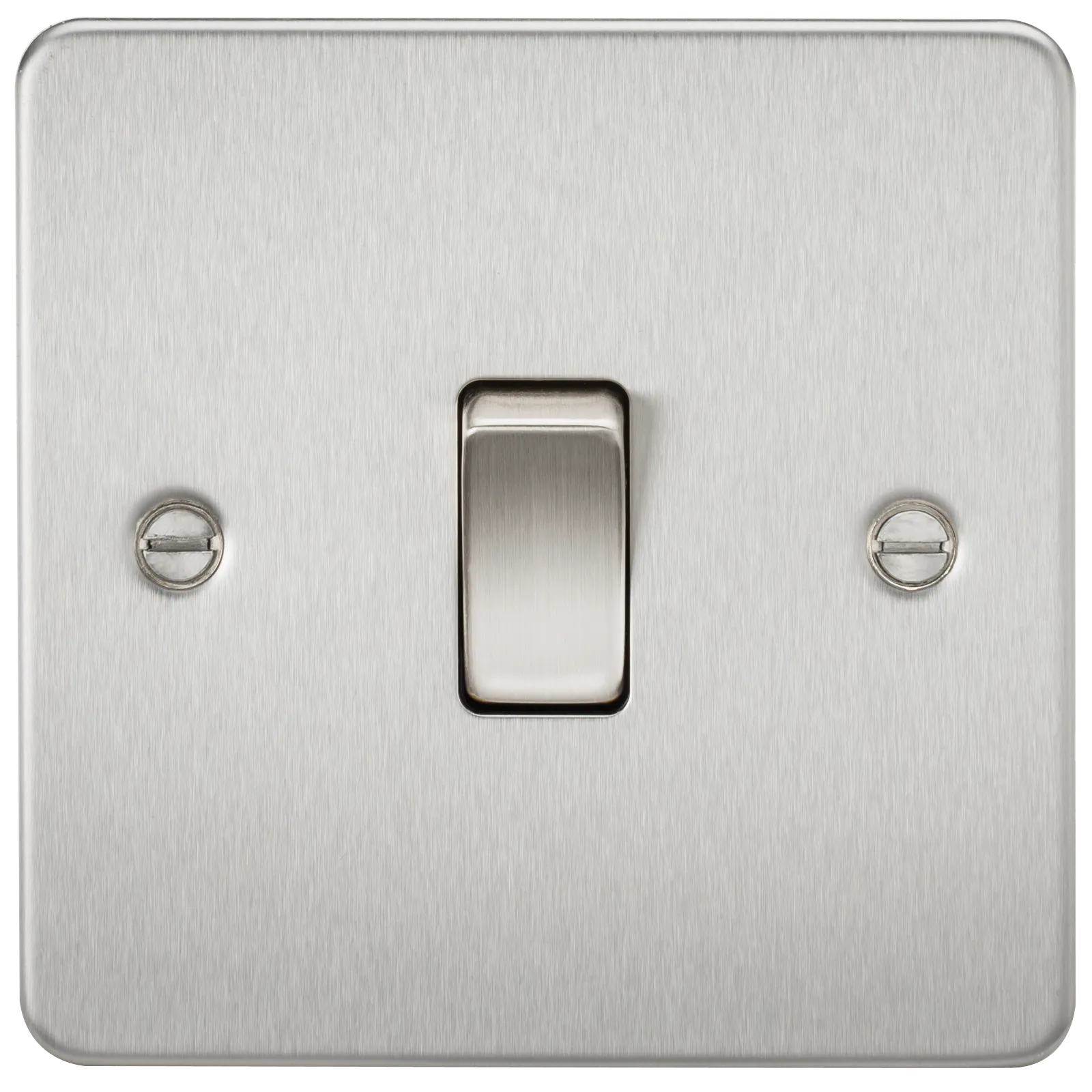 Knightsbridge FP1200BC Flat Plate 10AX 1G Intermediate Switch - Brushed Chrome