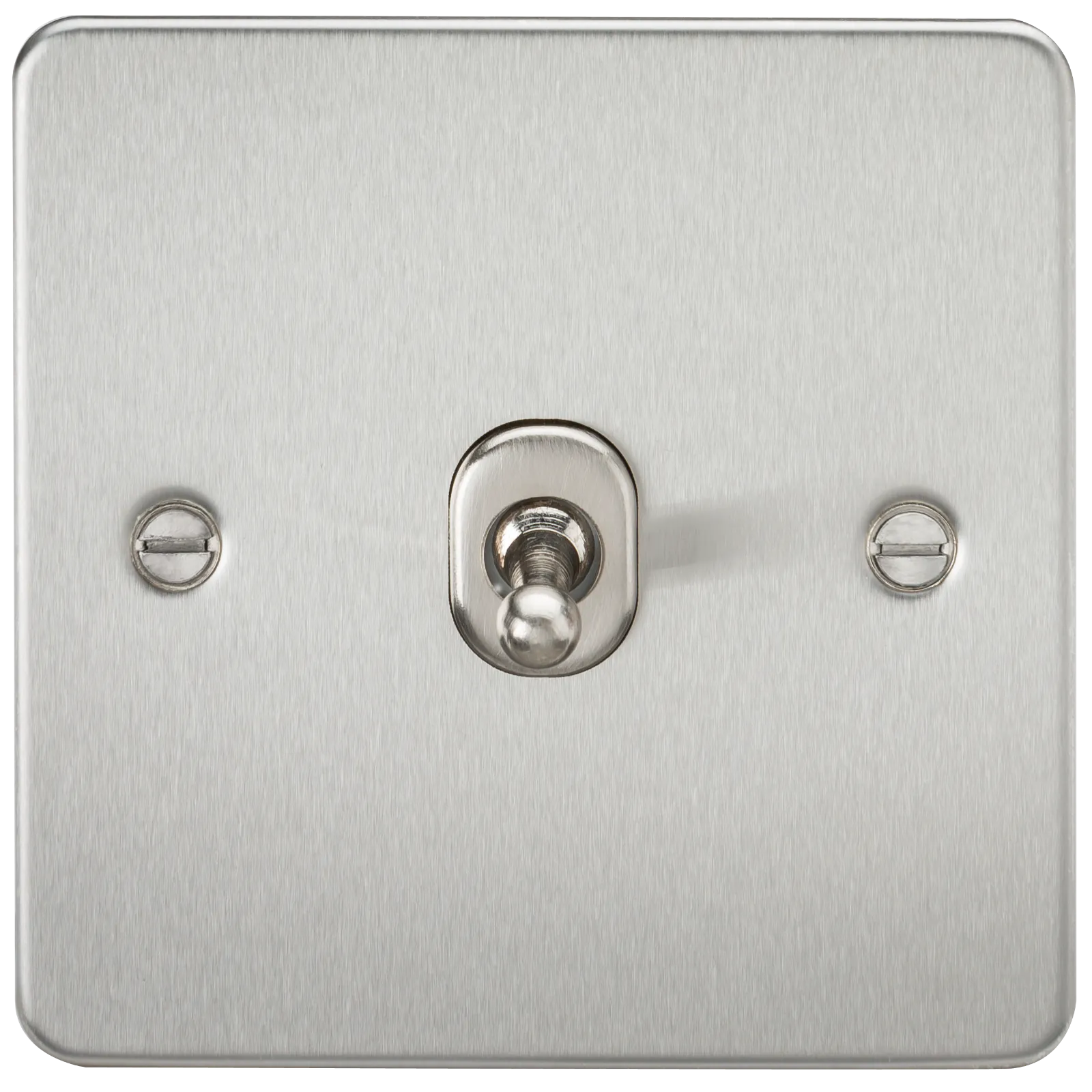 Knightsbridge FP12TOGBC Flat Plate 10AX 1G Intermediate Toggle Switch - Brushed Chrome