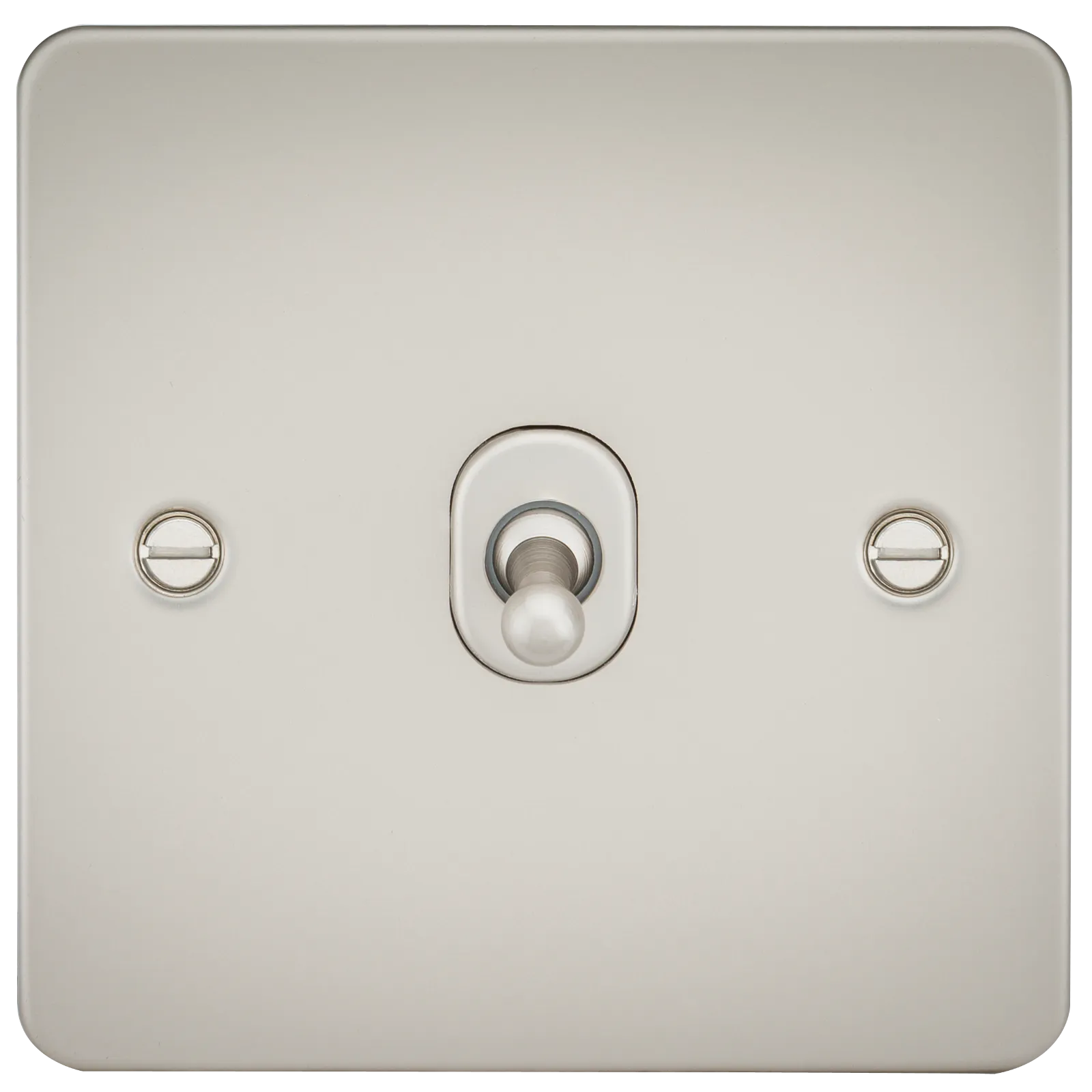 Knightsbridge FP12TOGPL Flat Plate 10AX 1G Intermediate Toggle Switch - Pearl