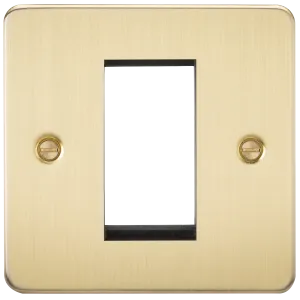 Knightsbridge FP1GBB Flat Plate 1G Modular Faceplate - Brushed Brass