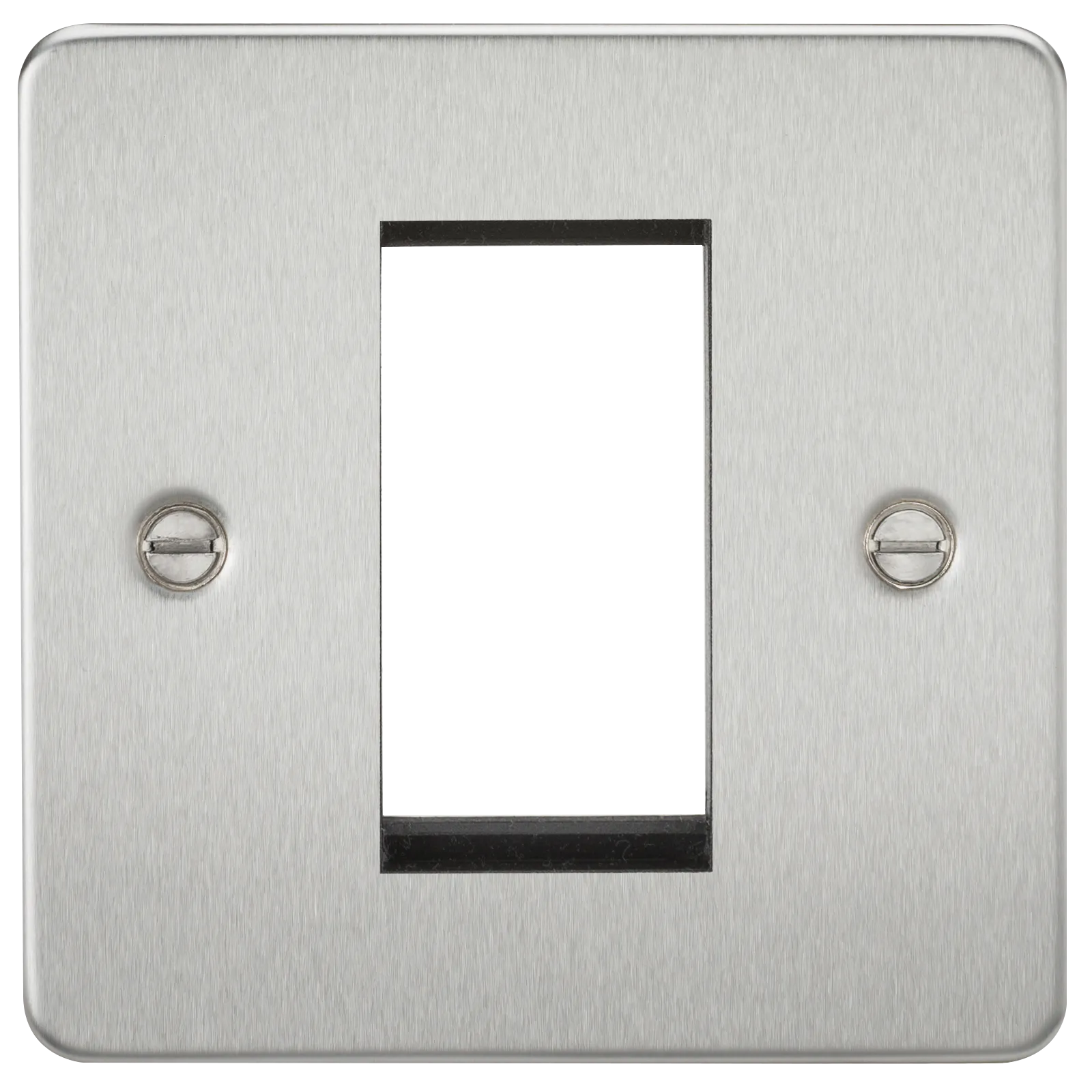 Knightsbridge FP1GBC Flat Plate 1G Modular Faceplate - Brushed Chrome