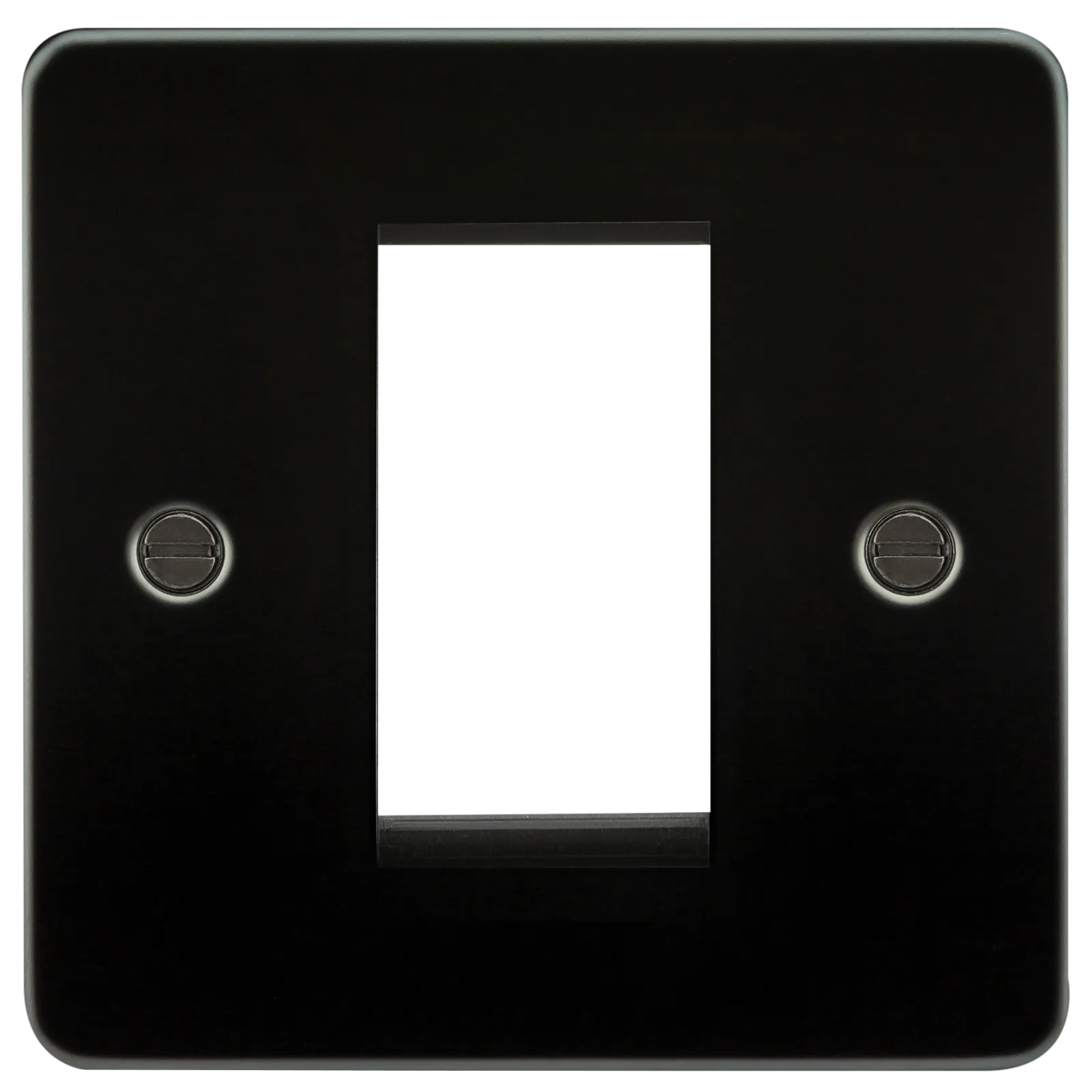 Knightsbridge FP1GGM Flat Plate 1G Modular Faceplate - Gunmetal