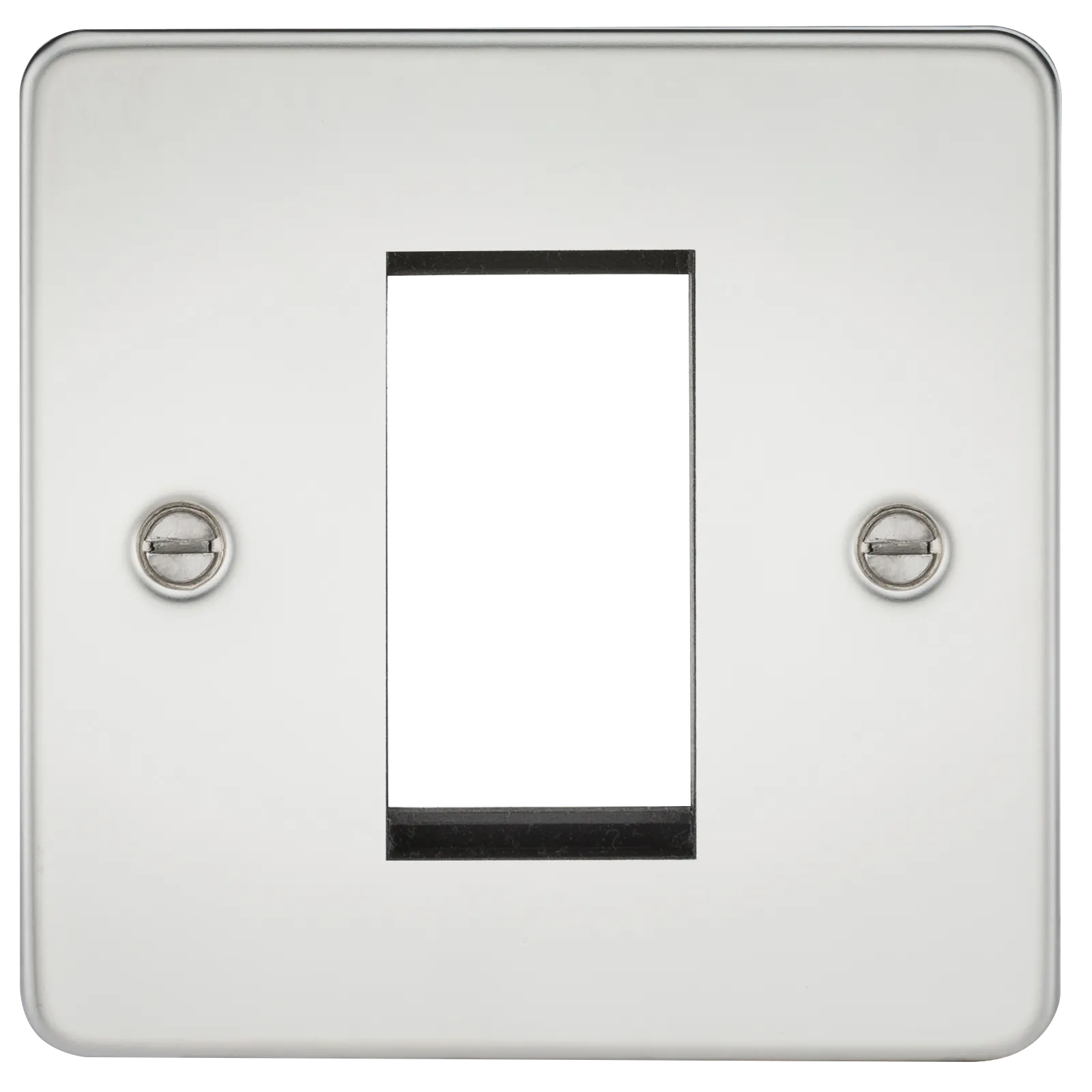 Knightsbridge FP1GPC Flat Plate 1G Modular Faceplate - Polished Chrome