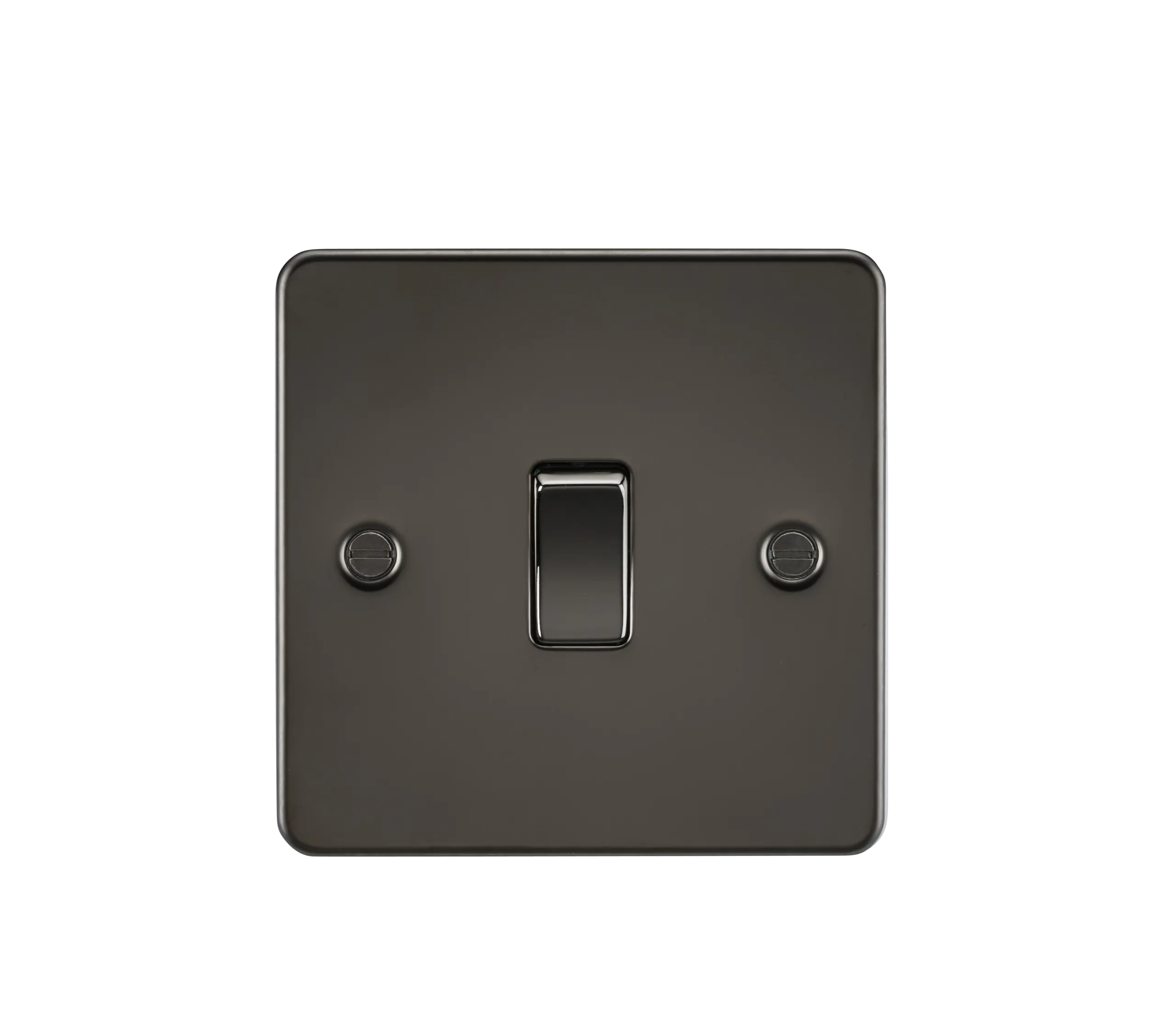Knightsbridge FP2000GM Flat Plate 10AX 1G 2 Way Switch - Gunmetal