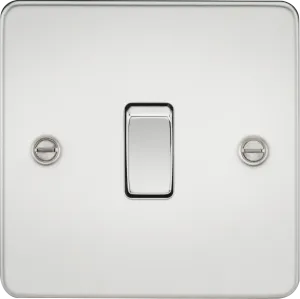 Knightsbridge FP2000PCx10 Flat Plate 10AX 1G 2 Way Switch - Polished Chrome (10 Pack)