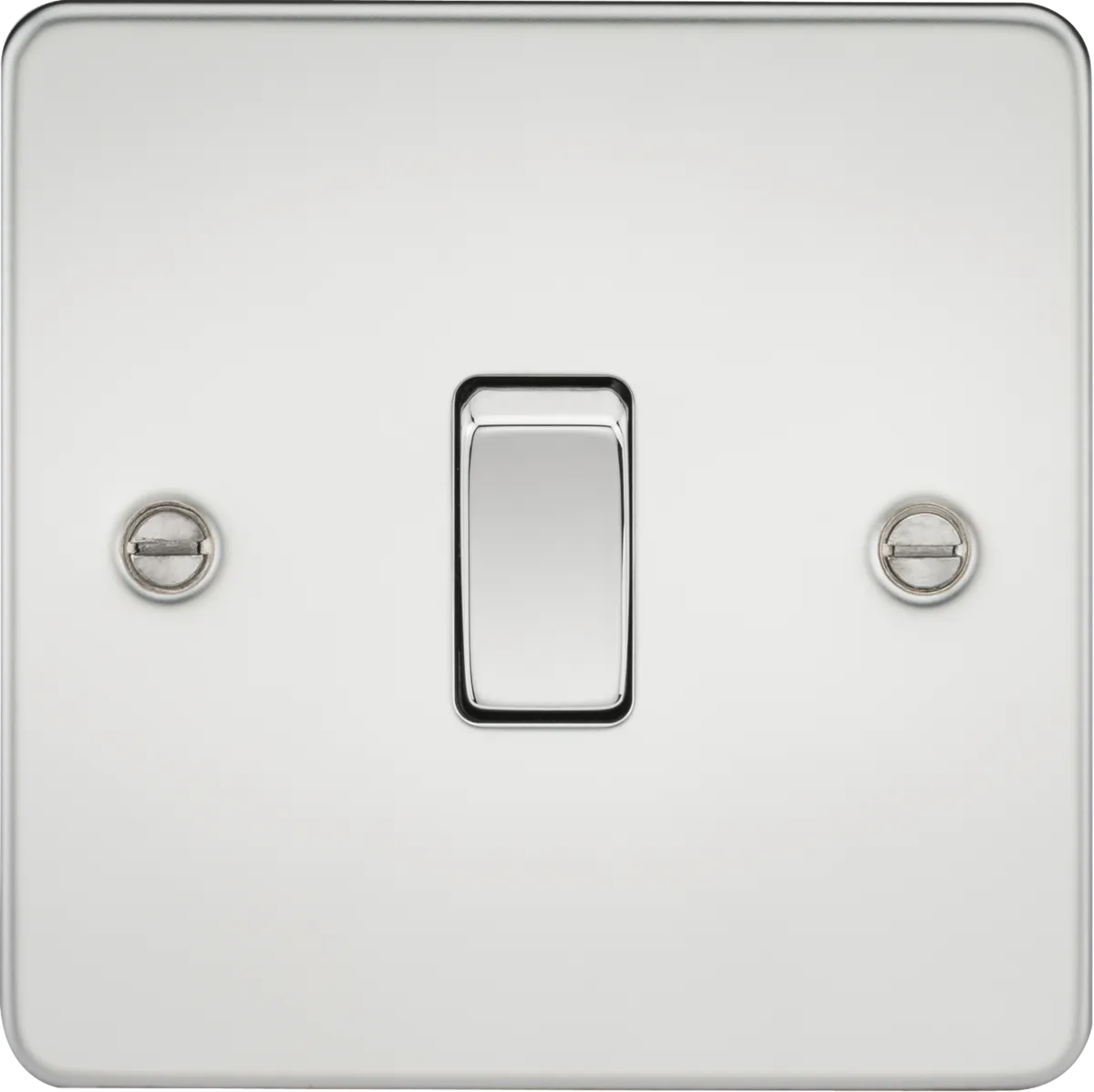 Knightsbridge FP2000PCx10 Flat Plate 10AX 1G 2 Way Switch - Polished Chrome (10 Pack)
