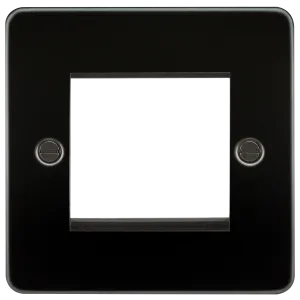 Knightsbridge FP2GGM Flat Plate 2G Modular Faceplate - Gunmetal