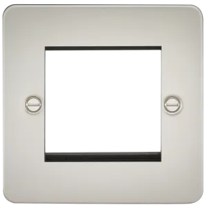 Knightsbridge FP2GPL Flat Plate 2G Modular Faceplate - Pearl