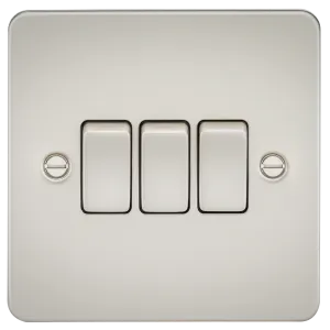 Knightsbridge FP4000PL Flat Plate 10AX 3G 2-Way Switch - Pearl