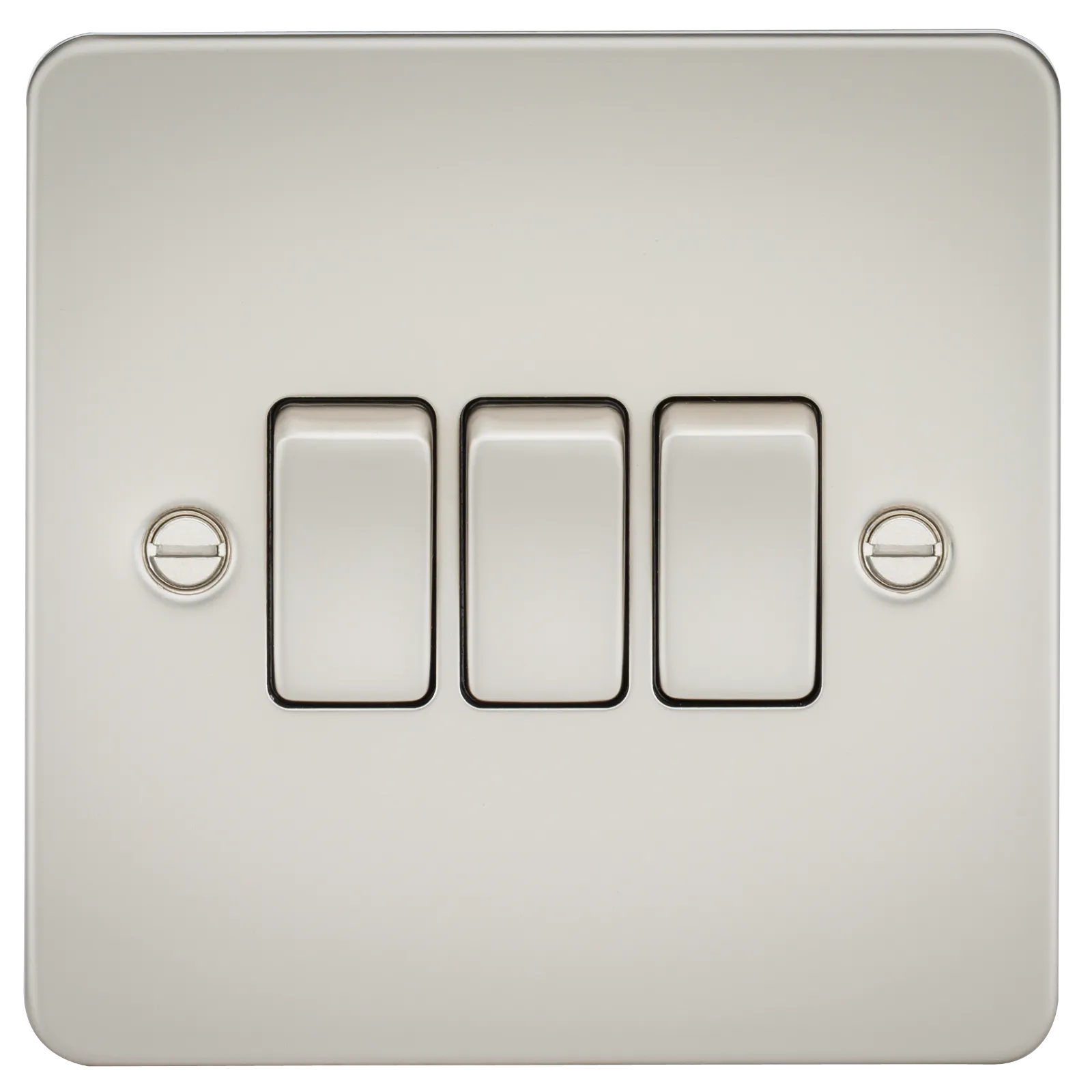 Knightsbridge FP4000PL Flat Plate 10AX 3G 2-Way Switch - Pearl