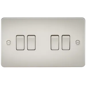 Knightsbridge FP4100PL Flat Plate 10AX 4G 2-Way Switch - Pearl