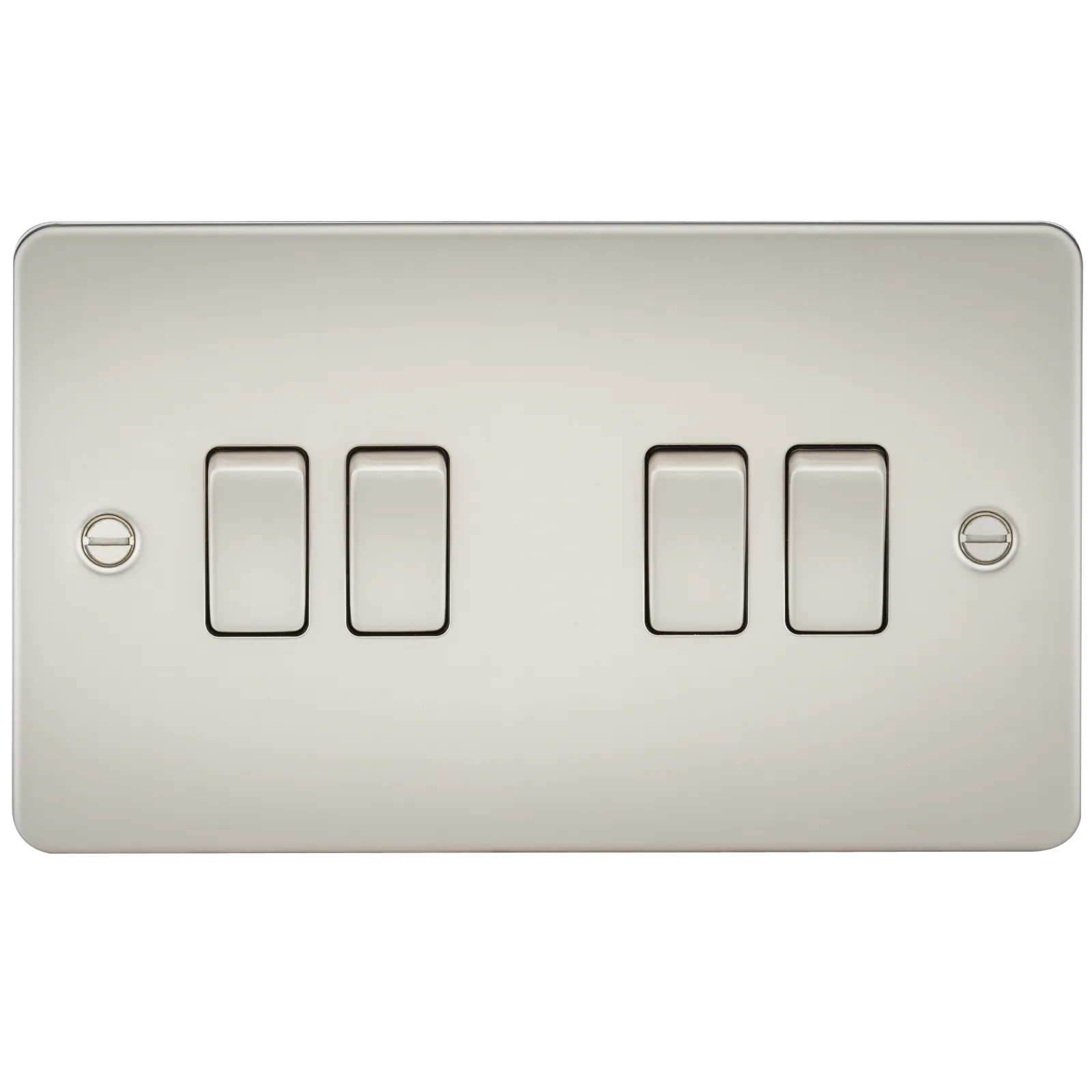 Knightsbridge FP4100PL Flat Plate 10AX 4G 2-Way Switch - Pearl