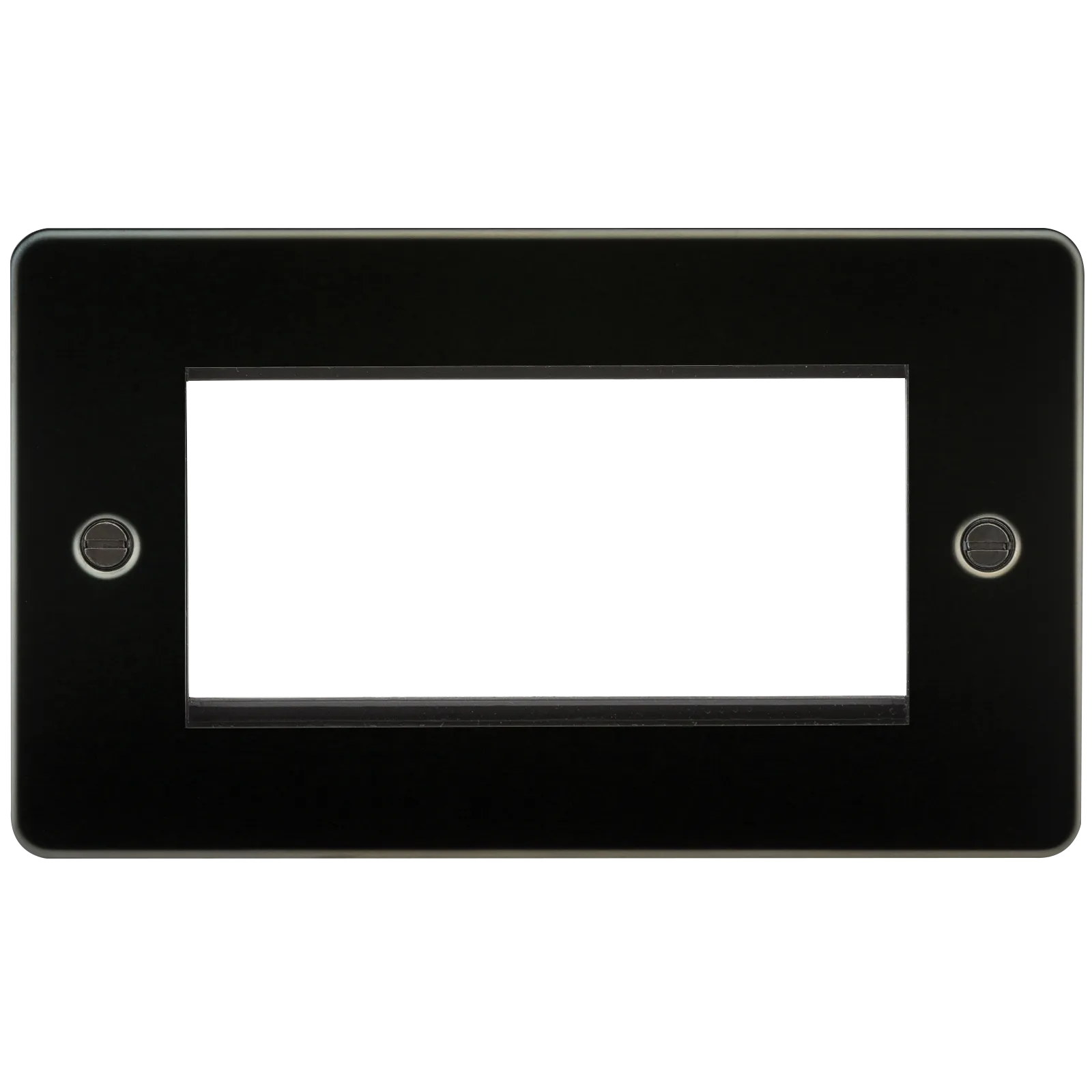 Knightsbridge FP4GGM Flat Plate 4G Modular Faceplate - Gunmetal