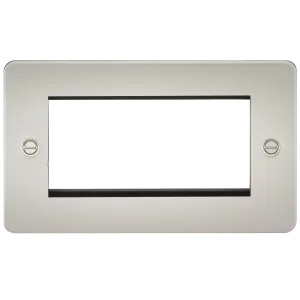 Knightsbridge FP4GPL Flat Plate 4G Modular Faceplate - Pearl