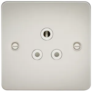 Knightsbridge FP5APLW Flat Plate 5A Unswitched Socket - Pearl   White Insert