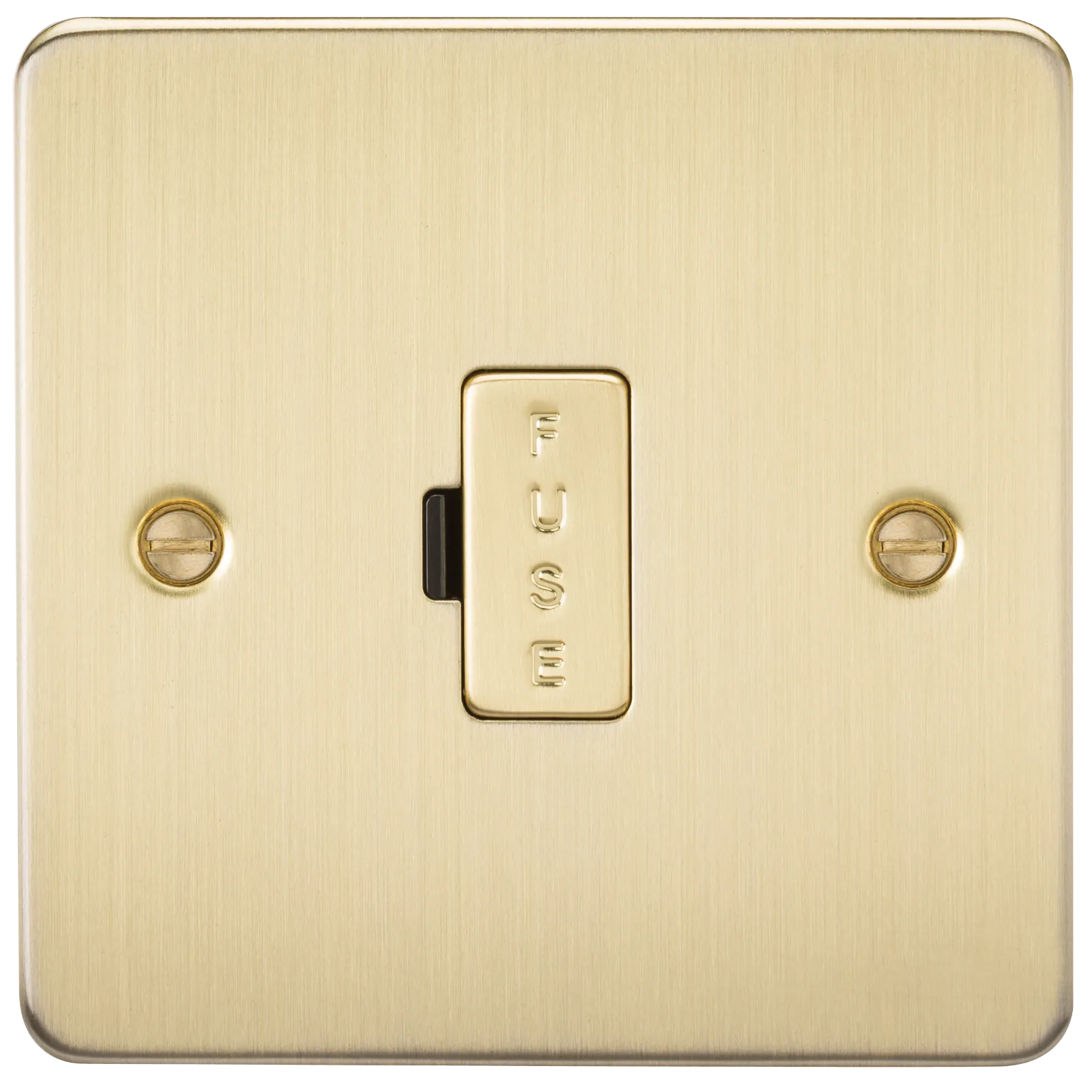 Knightsbridge FP6000BB Flat Plate 13A Fused Spur Unit - Brushed Brass