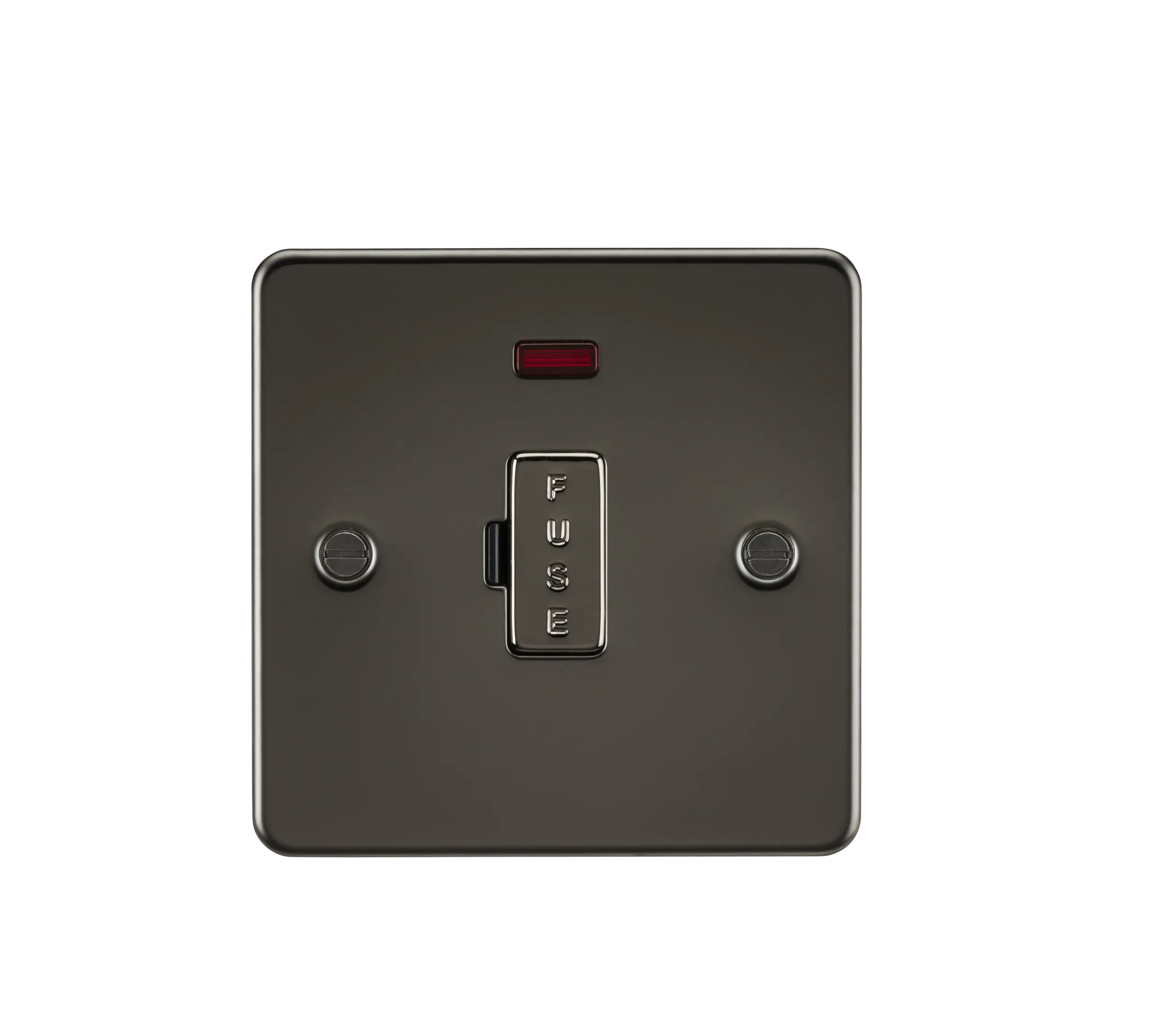 Knightsbridge FP6000NGM Flat Plate 13A Fused Spur Unit   Neon - Gunmetal