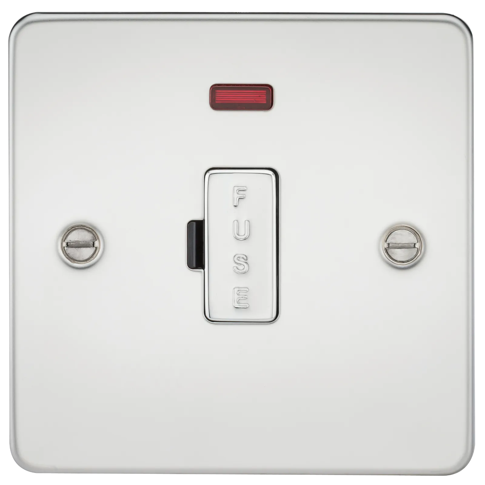 Knightsbridge FP6000NPC Flat Plate 13A Fused Spur Unit   Neon - Polished Chrome