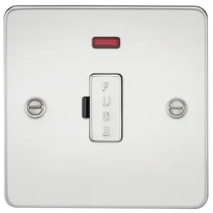 Knightsbridge FP6000NPC Flat Plate 13A Fused Spur Unit   Neon - Polished Chrome
