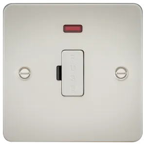 Knightsbridge FP6000NPL Flat Plate 13A Fused Spur Unit   Neon - Pearl