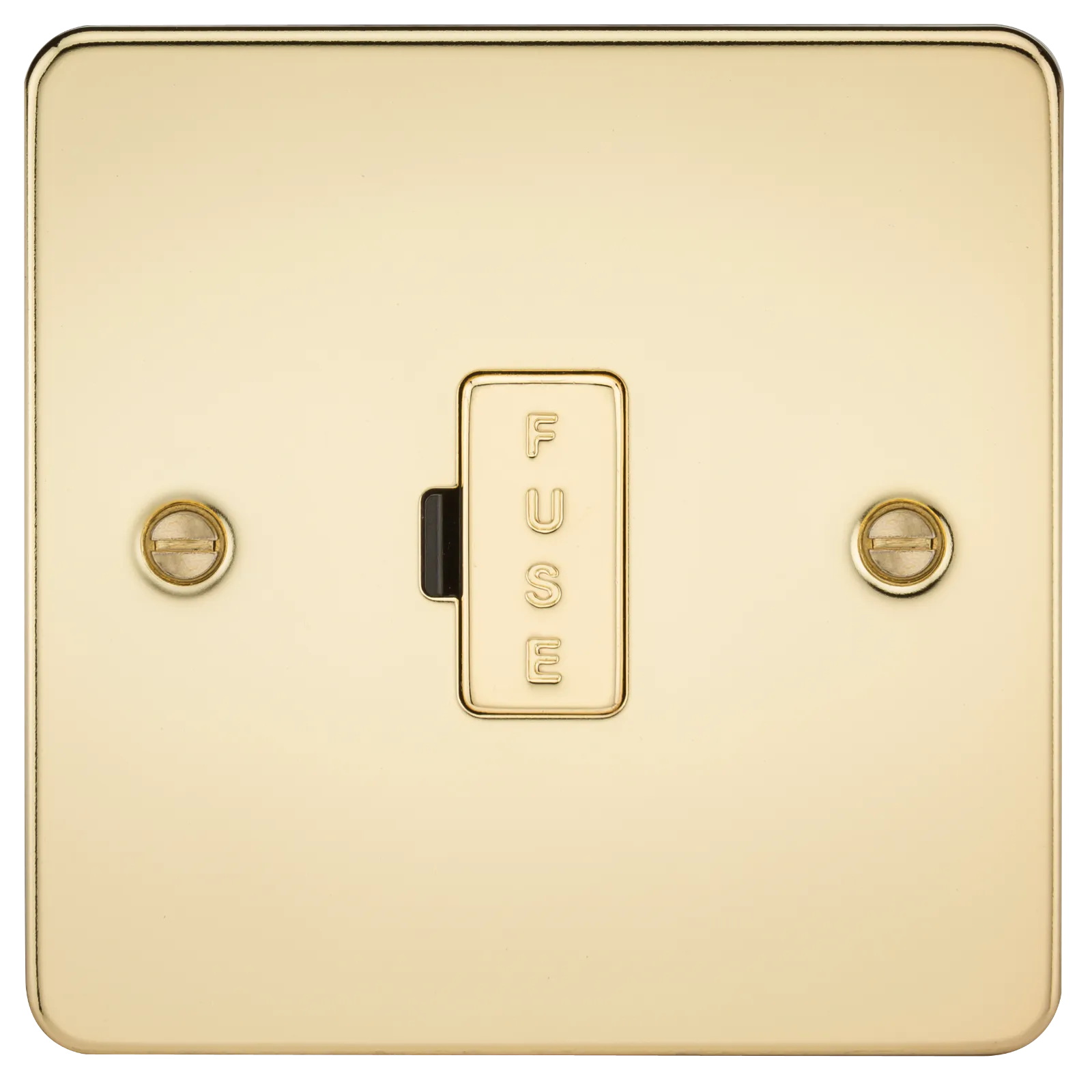 Knightsbridge FP6000PB Flat Plate 13A Fused Spur Unit - Polished Brass
