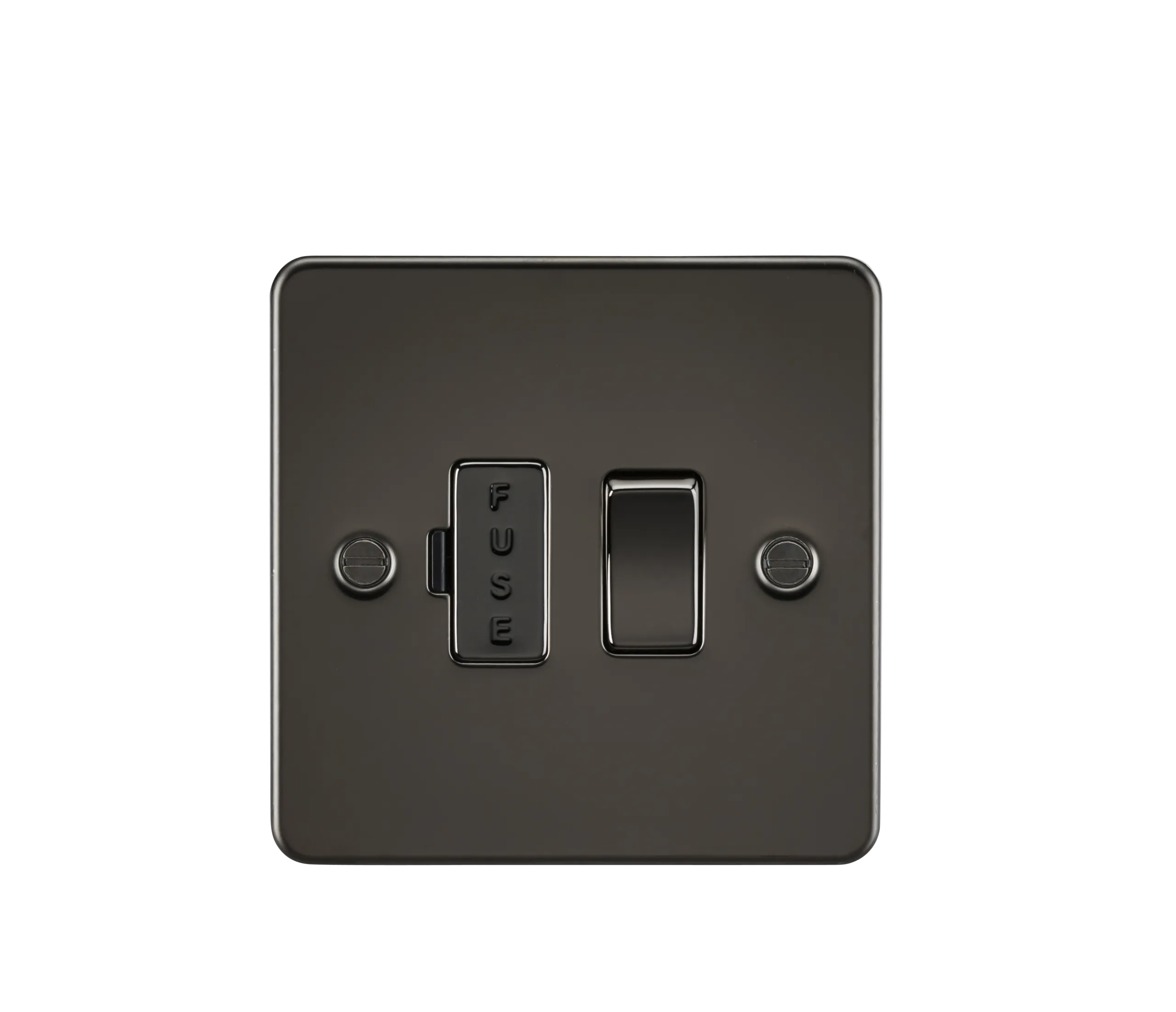 Knightsbridge FP6300GM Flat Plate 13A Switched Fused Spur Unit - Gunmetal