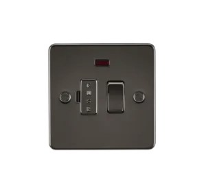 Knightsbridge FP6300NGM Flat Plate 13A Switched Fused Spur Unit   Neon - Gunmetal