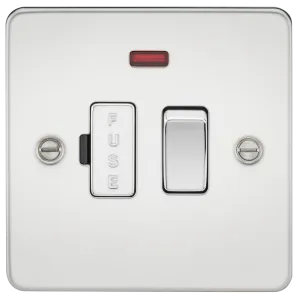 Knightsbridge FP6300NPC Flat Plate 13A Switched Fused Spur Unit   Neon - Polished Chrome