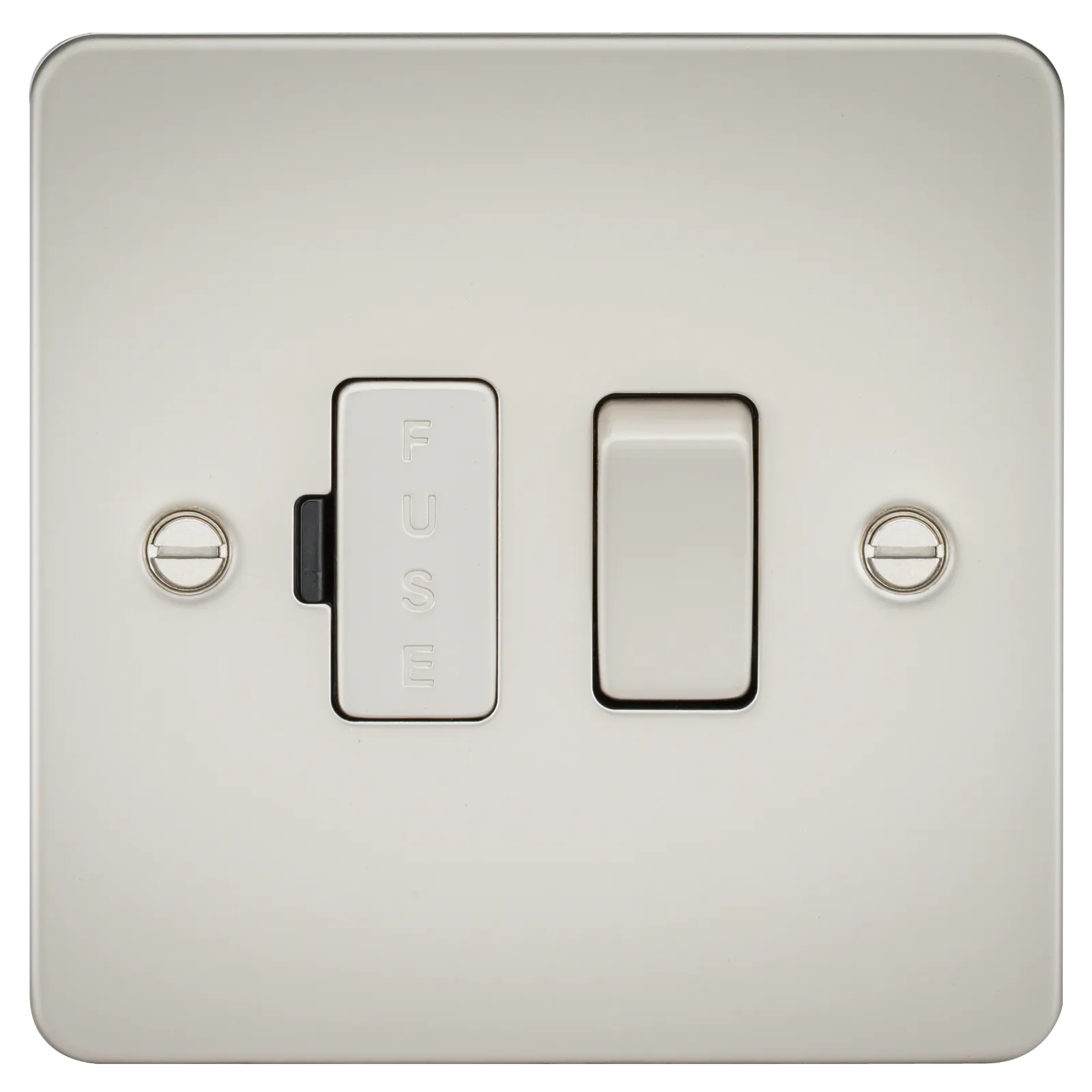 Knightsbridge FP6300PL Flat Plate 13A Switched Fused Spur Unit - Pearl