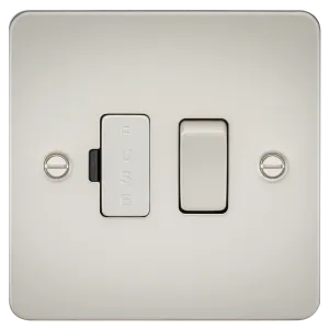 Knightsbridge FP6300PL Flat Plate 13A Switched Fused Spur Unit - Pearl