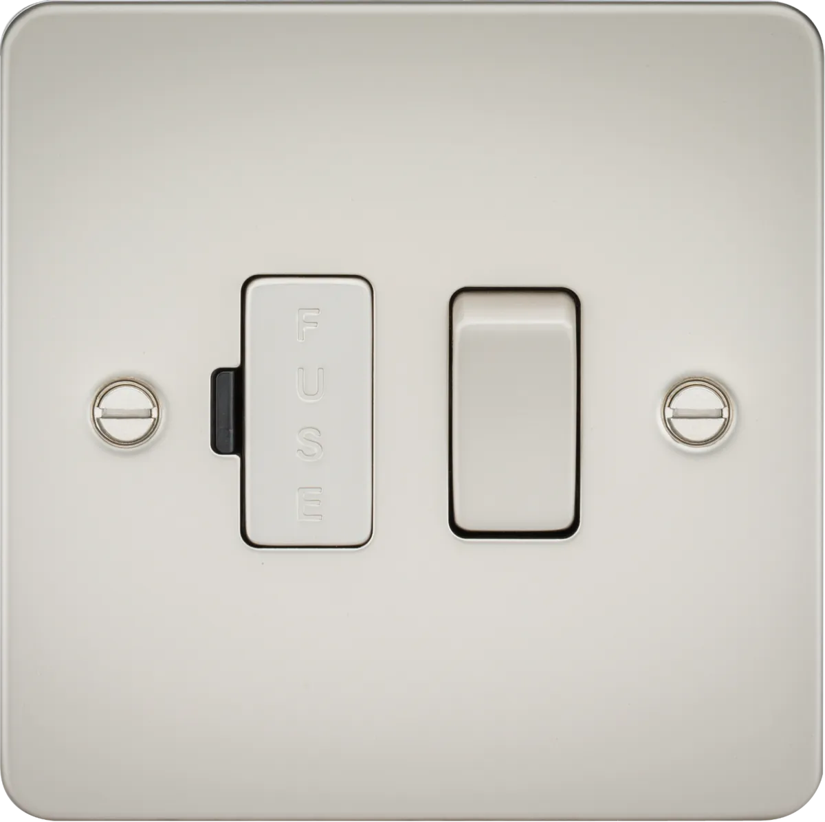 Knightsbridge FP6300PLx10 Flat Plate 13A Switched Fused Spur Unit - Pearl (10 Pack)