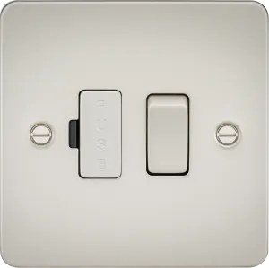 Knightsbridge FP6300PLx10 Flat Plate 13A Switched Fused Spur Unit - Pearl (10 Pack)