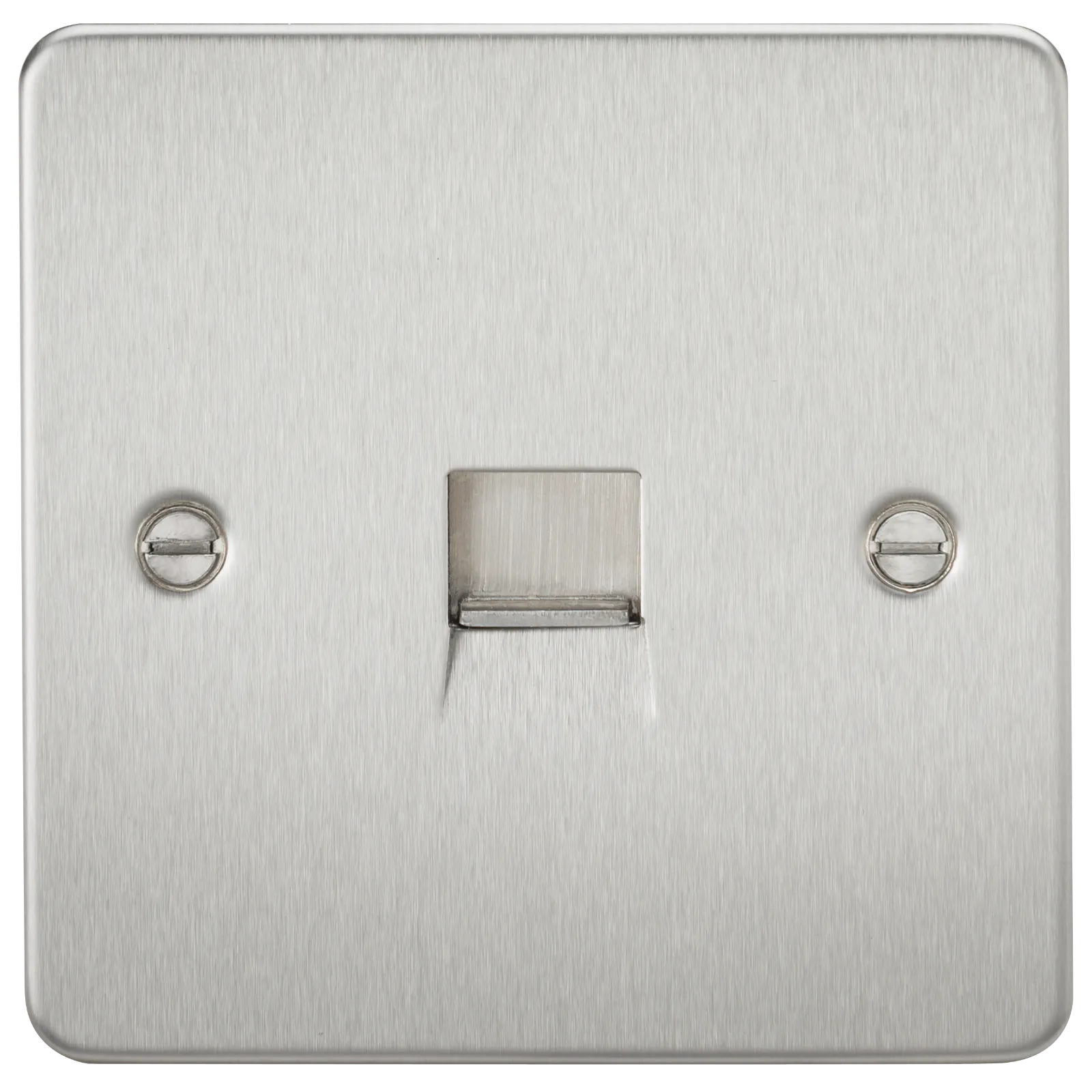 Knightsbridge FP7400BC Flat Plate Telephone Extension Socket - Brushed Chrome