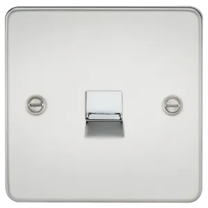 Knightsbridge FP7400PC Flat Plate Telephone Extension Socket - Polished Chrome