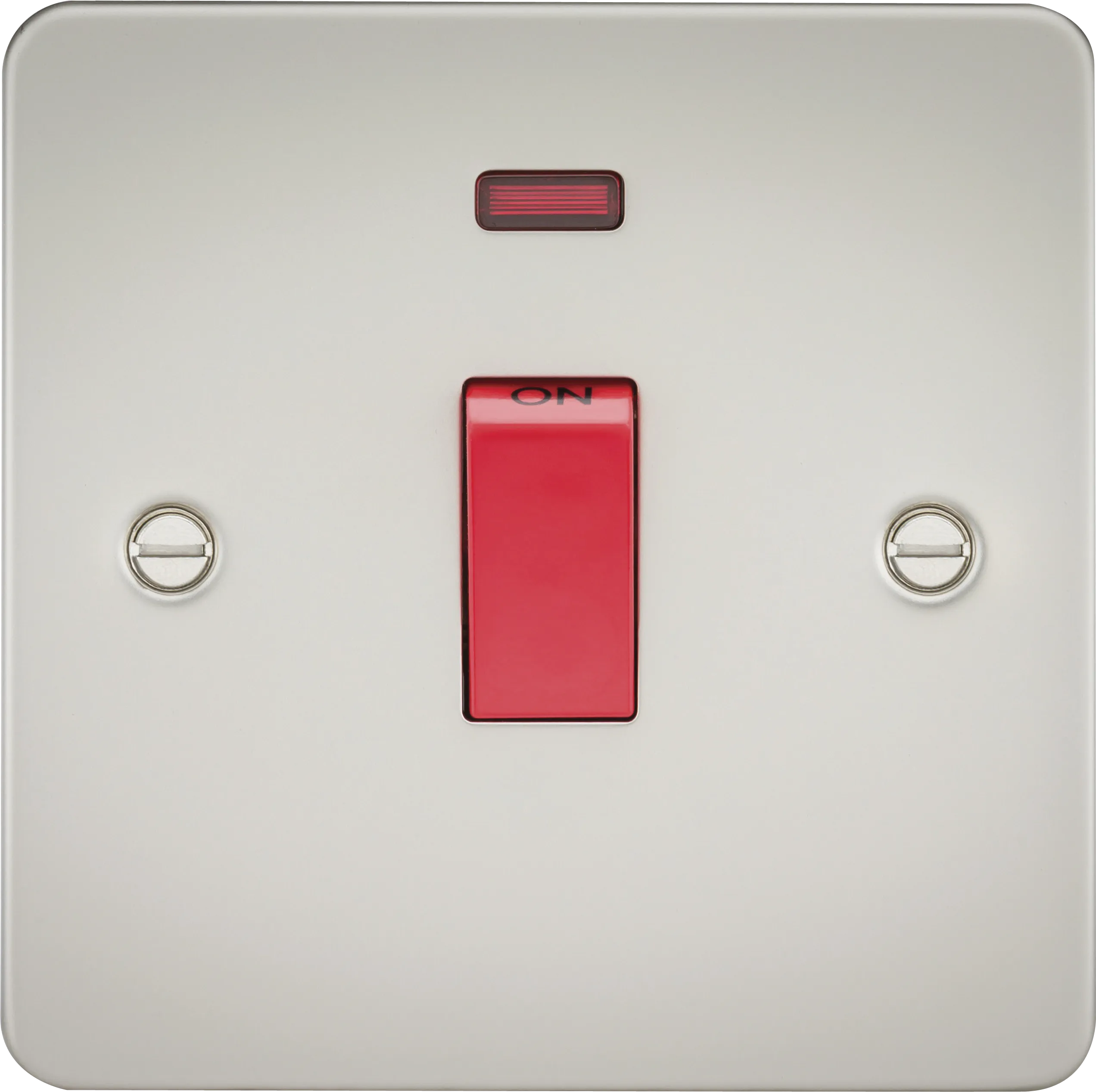 Knightsbridge FP8331NPL Flat Plate 45A 1G DP Switch   Neon - Pearl
