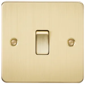 Knightsbridge FP8341BB Flat Plate 20A 1G DP Switch - Brushed Brass